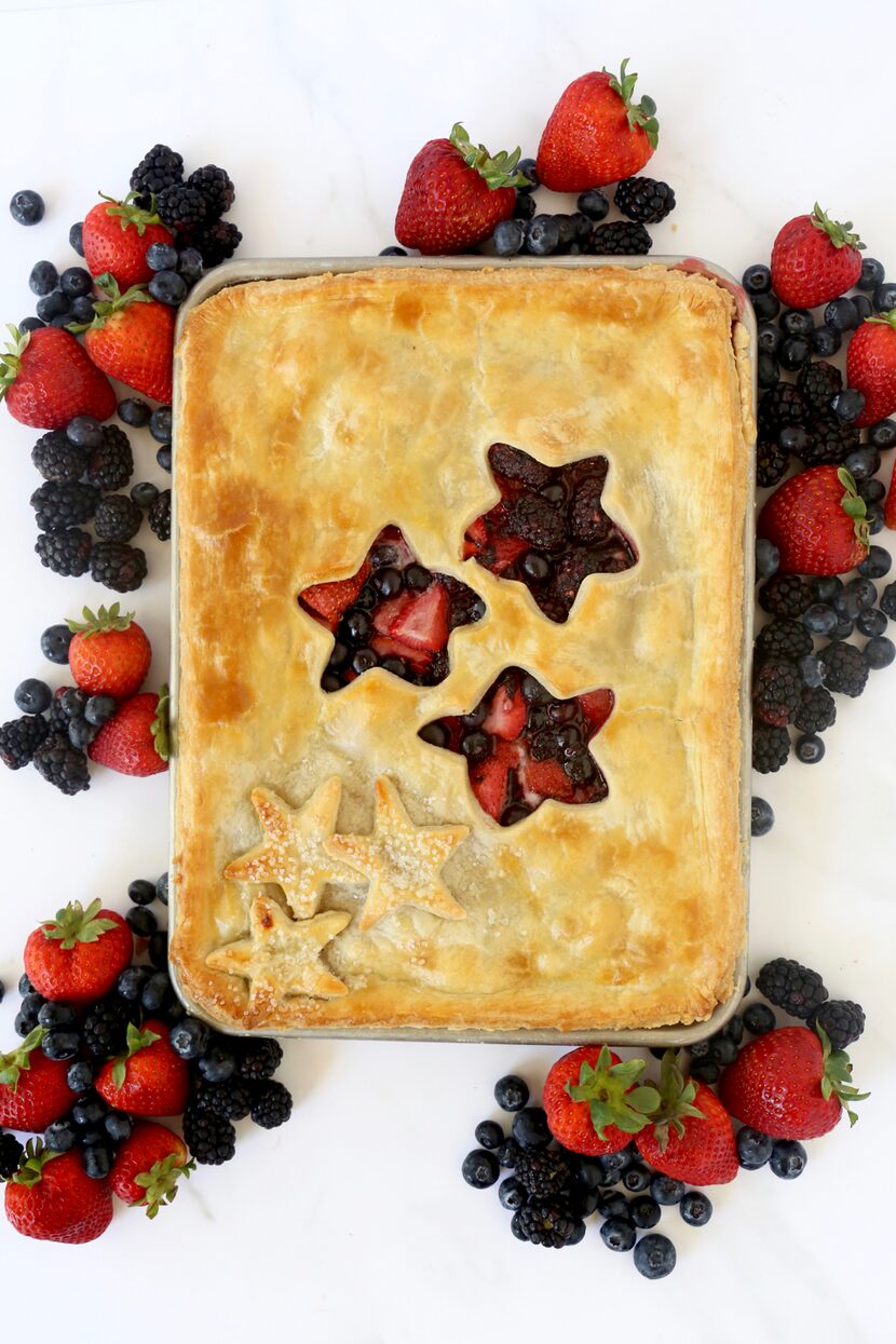 Triple Berry Slab Pie