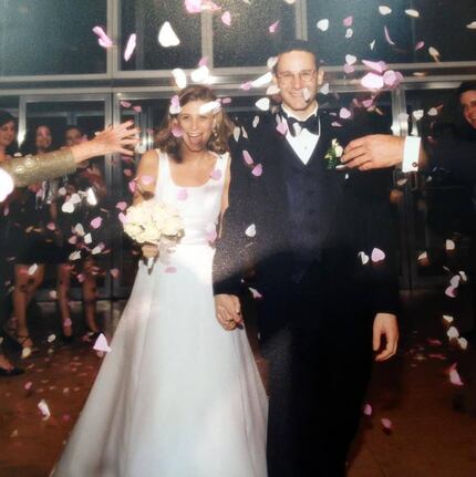 Peter and Lael Brodsky on their wedding day in 1997.