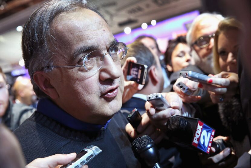 DETROIT, MI - JANUARY 13:  Sergio Marchionne, Chairman and CEO of Chrysler Group LLC, fields...