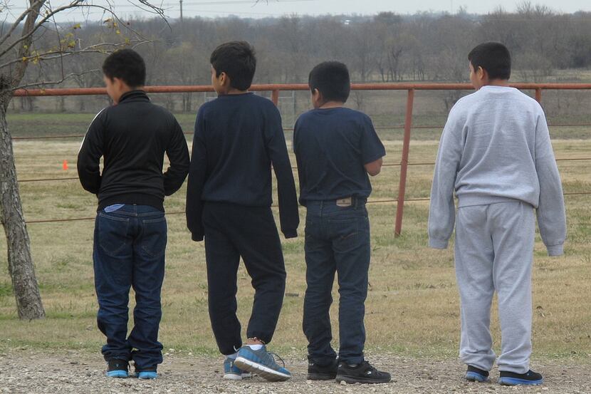  A group of migrant boys from Central America spend time at Sabine Creek Ranch in Rockwall...