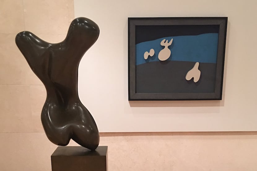 Torso, a 1931 bronze piece by Jean (Hans) Arp, is displayed at the Nasher Sculpture Center. 