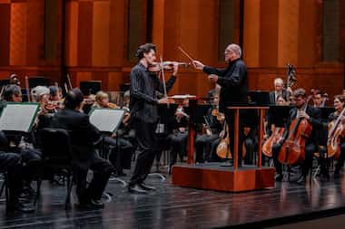 Violinist Stephen Waarts performed with music director Robert Spano and the Fort Worth...