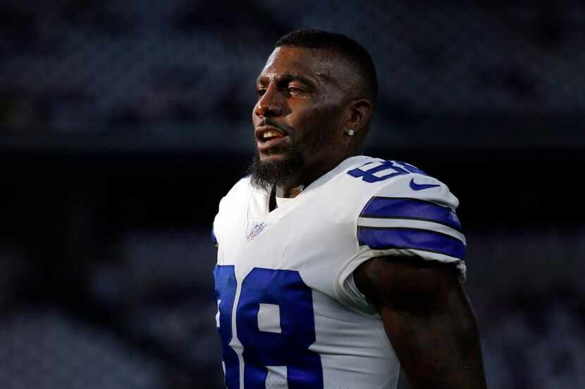 Dallas Cowboys wide receiver Dez Bryant (88) is pictured during pregame warmups before the...