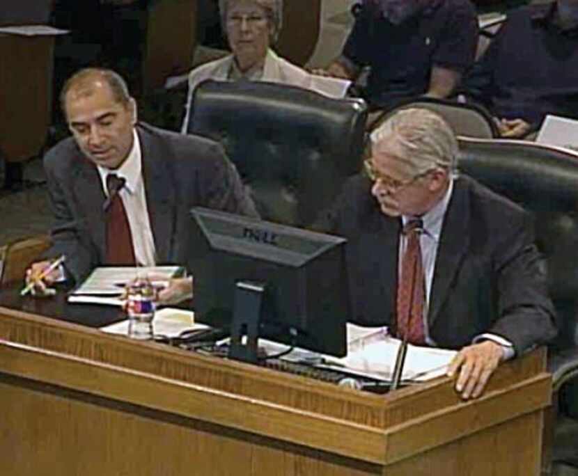 
Budget director Gilbert Prado (left) and Jim Terry.
