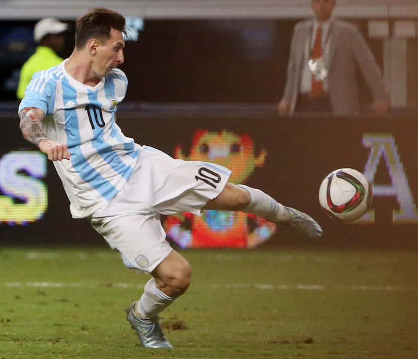 Lionel Messi en 2015 en Arlington. (Andy Jacobsohn/The Dallas Morning News)