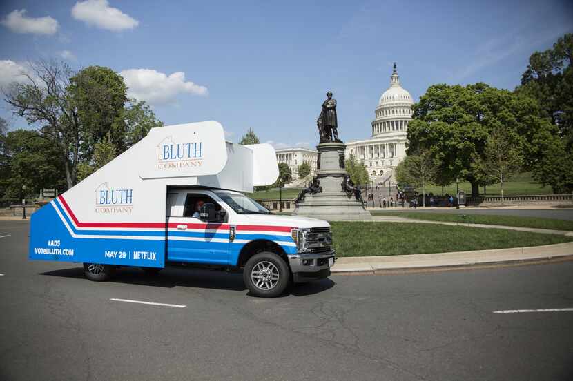 The iconic Bluth family stair car from the Netflix show, Arrested Development, made a stop...