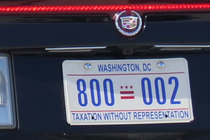 The license plate on "The Beast," the armored presidential limousine. (Todd J. Gillman/Staff)