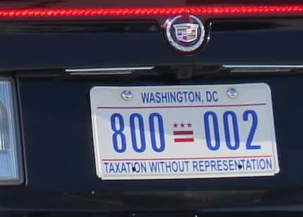 The license plate on "The Beast," the armored presidential limousine. (Todd J. Gillman/Staff)