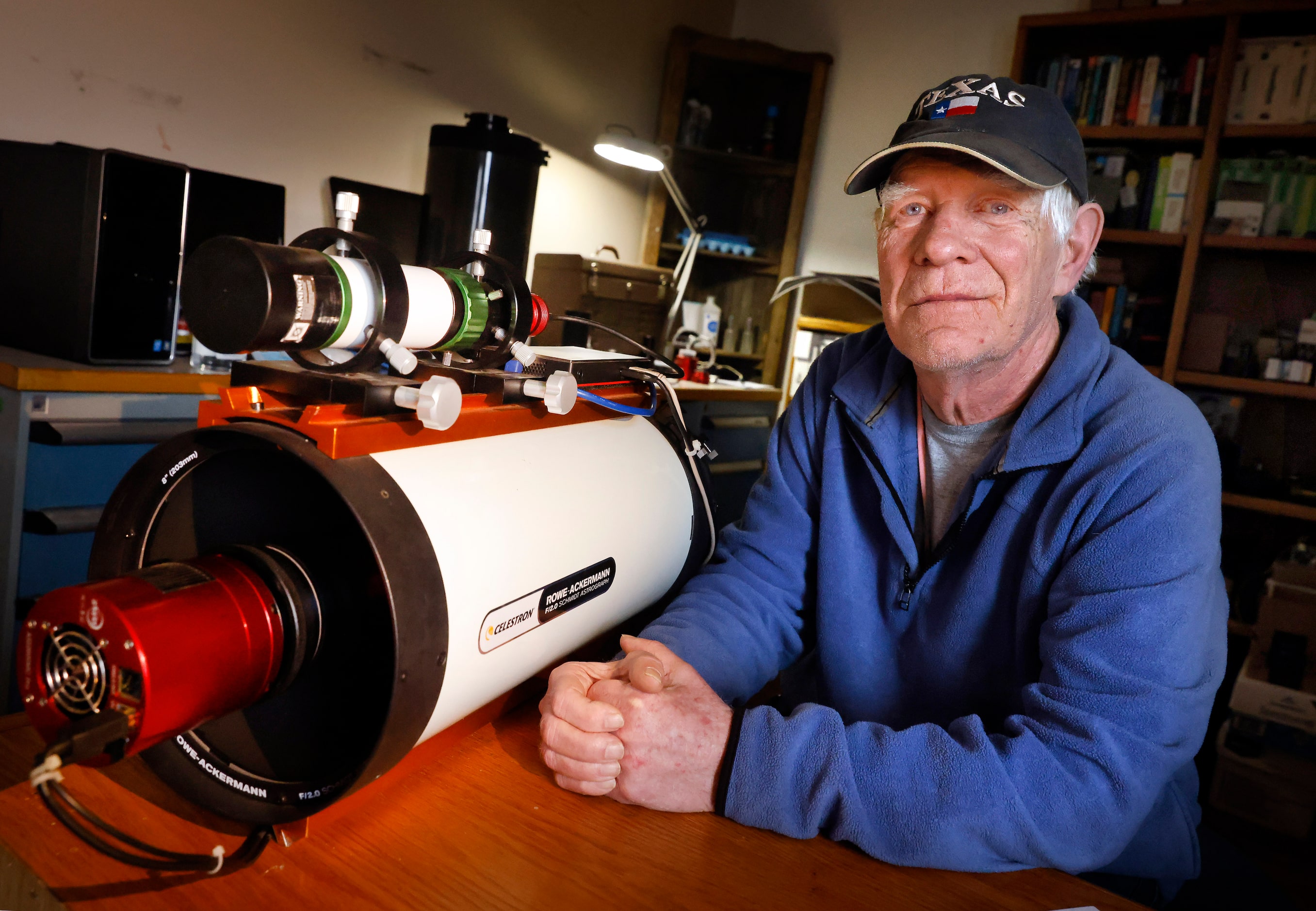 Former McDonald Observatory volunteer Peter Armstrong, 78, photographs dark night skies from...