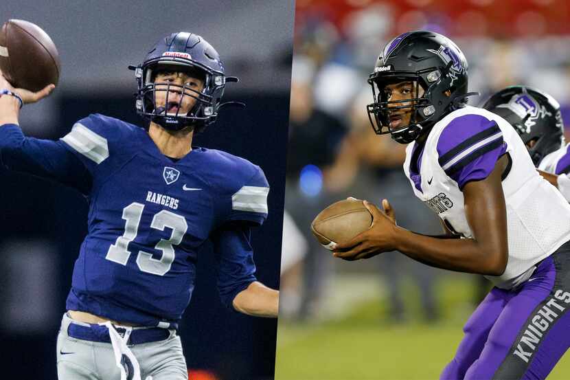 Frisco Lone Star's Garret Rangel (left) and Frisco Independence's Braylon Braxton.