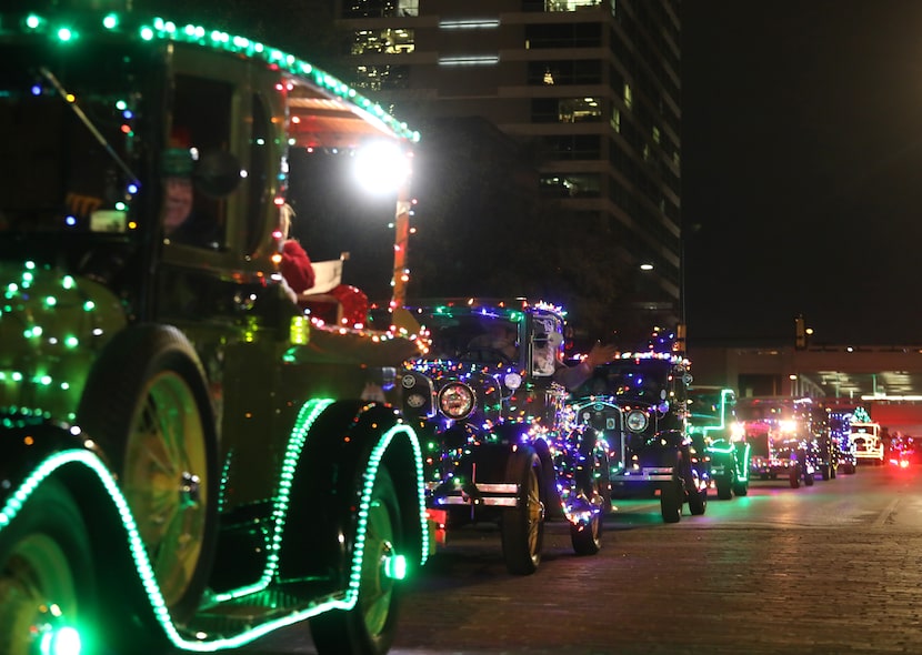 Community members enjoyed the Parade of Lights celebration in downtown Fort Worth on Nov....