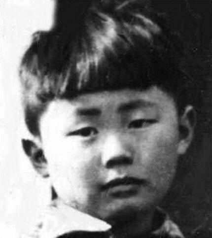 This is the only surviving photograph of George Takei from his time at an internment camp in...