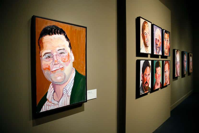 Former President George W. Bush painted retired U.S. Army Captain Jae Barclay.  (Tom Fox/The...
