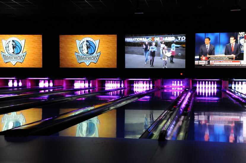 The bowling alley features 20 general-admission lanes and eight VIP lanes. 