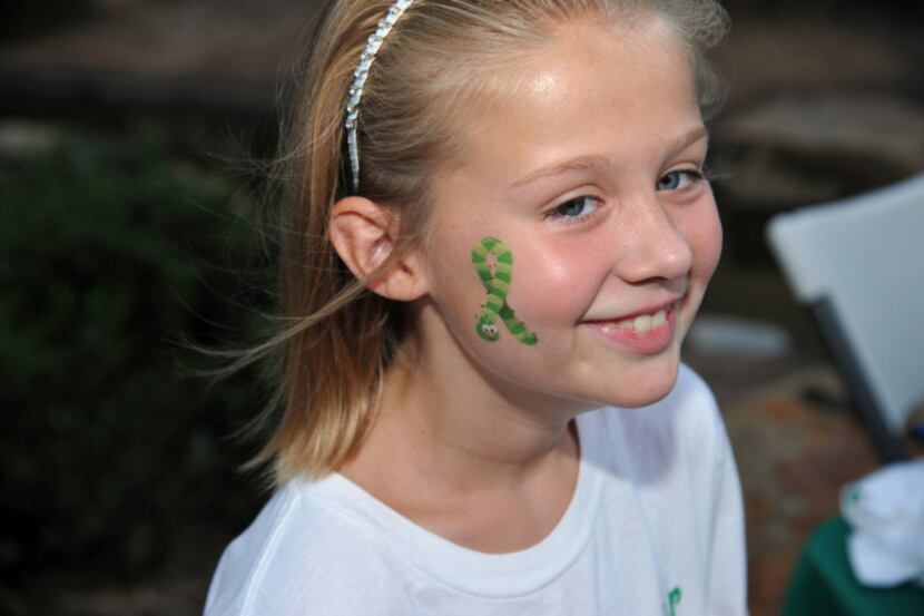 TeamConnor junior advisory boardmember Caitlyn Coker sports a “Connor the Caterpillar”...