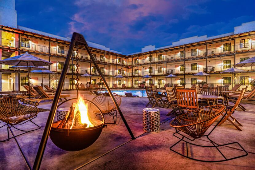 Texican Court, a new hotel in Las Colinas, opened in late 2018. It has 150 rooms, three...