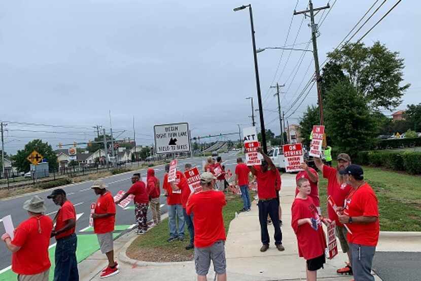 Striking AT&T workers include technicians, customer service representatives and others who...