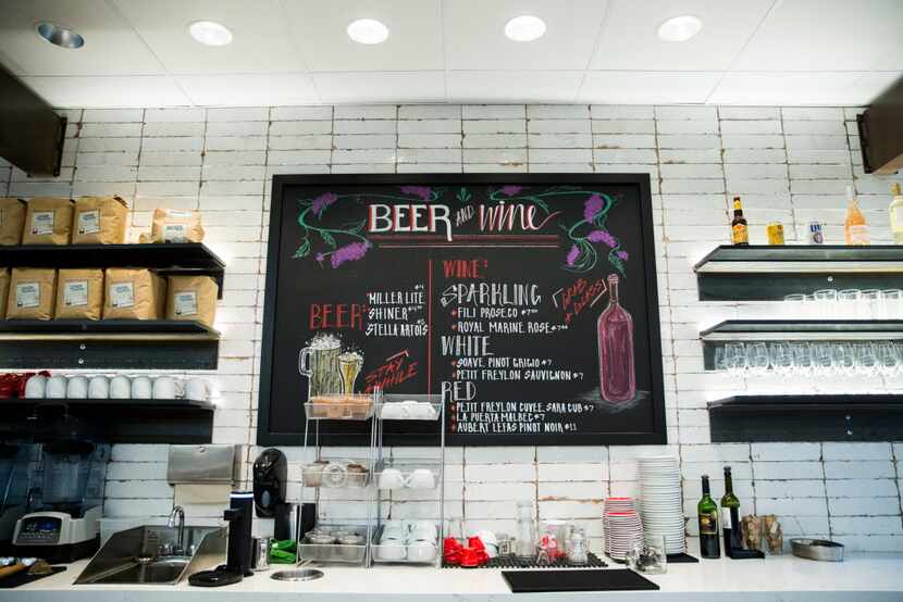 The menu at Ascension Annex offers shoppers the various options for drinks to carry...