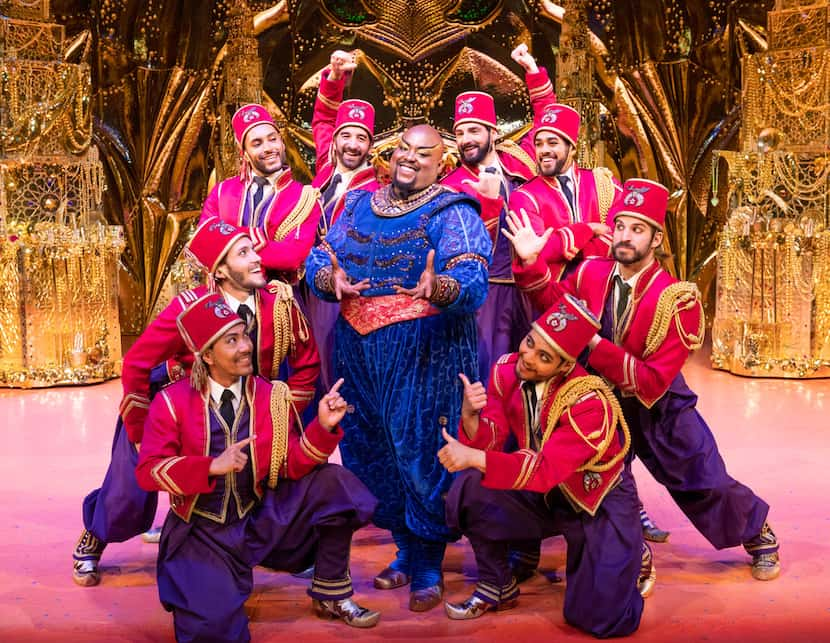 Major Attaway plays the Genie in Aladdin in the Dallas Summer Musicals production being...