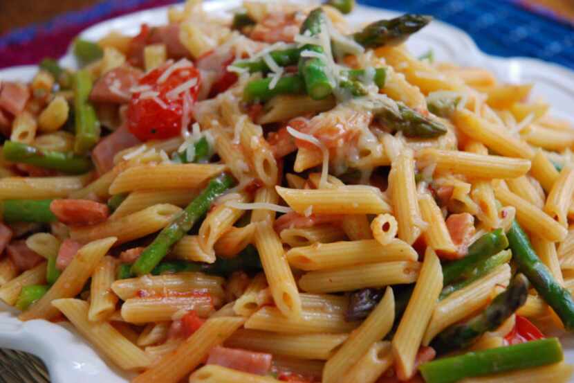 Celebrate spring with Spicy Ham and Asparagus Pasta Toss