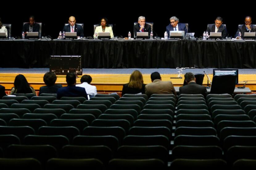 Though more than 30 speakers addressed the DISD board Thursday night, expectations of a big...