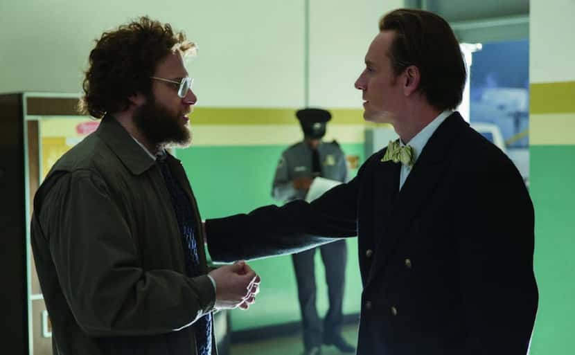 Seth Rogen and Michael Fassbender in "Steve Jobs."