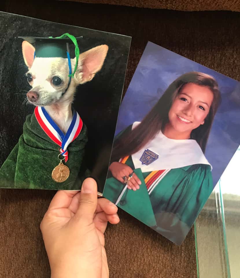 Hooper's latest prank involved her own graduation photo.