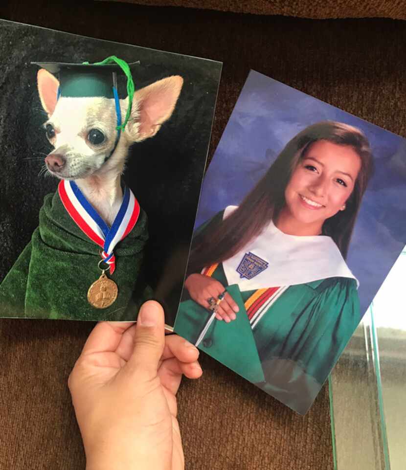 Hooper's latest prank involved her own graduation photo.