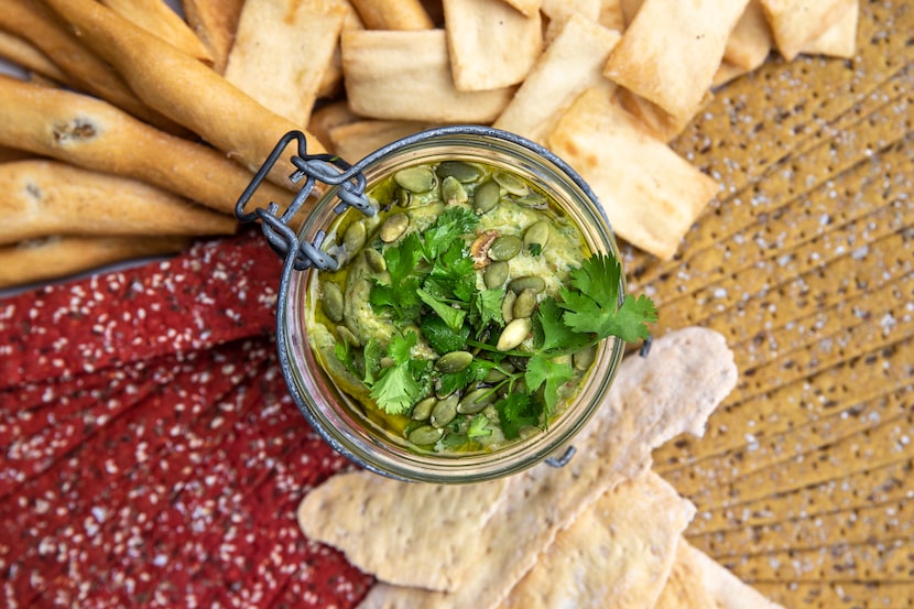 Texas Avocado Hummus With Cilantro and Pepitas 