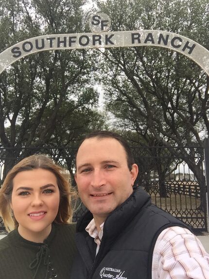 Stephanie Hoskins, of Collin County, and Brett Joseph, of New South Wales, Australia, at...