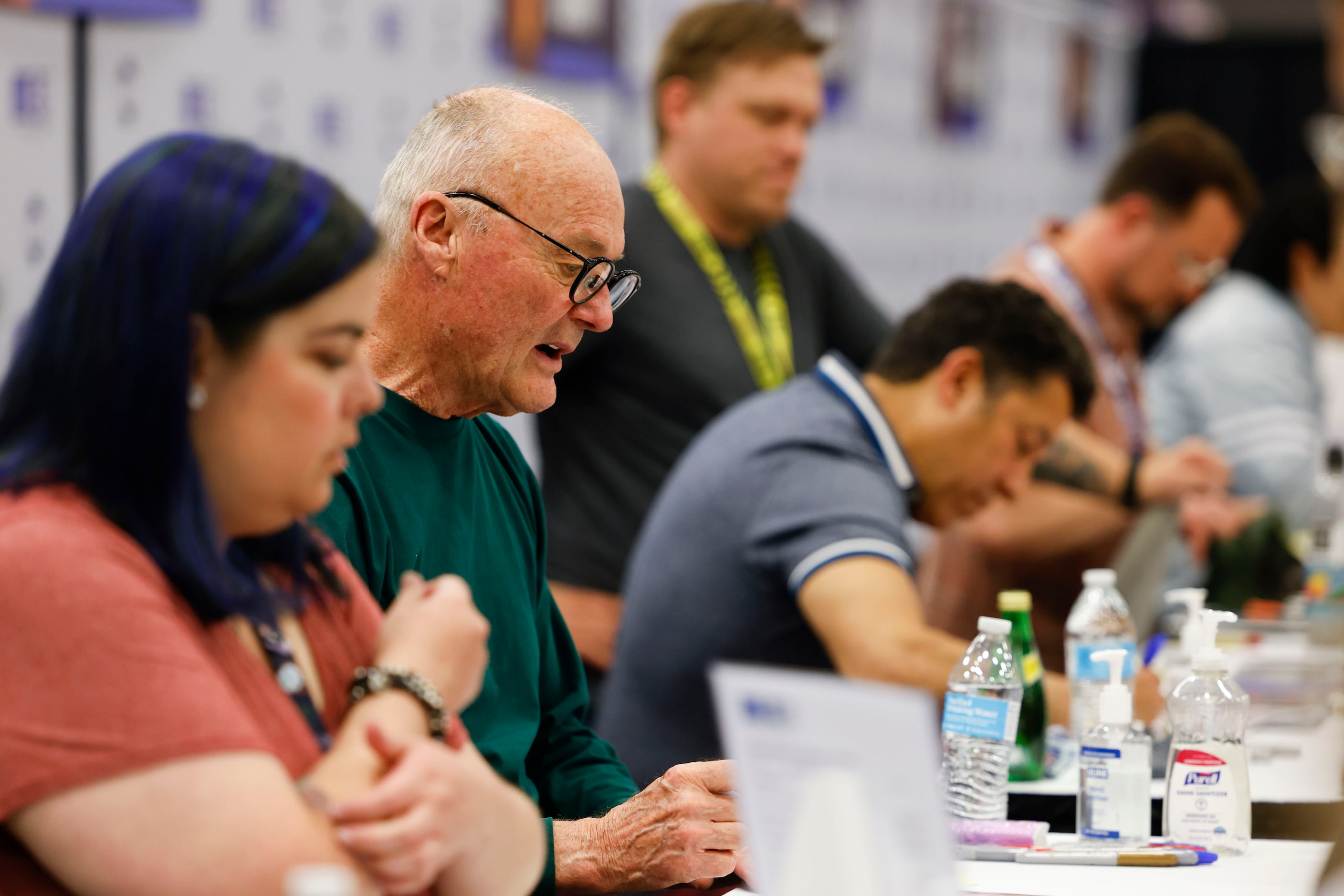 Actor Creed Bratton of the Office gives autographs to fans during Fan Expo Dallas on Friday,...