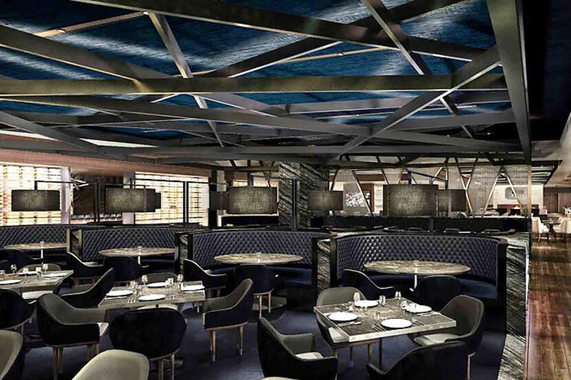 This rendering shows the fine dining area in the members-only Cowboys Club at The Star in...