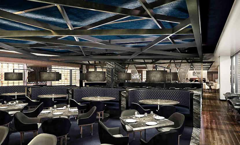 This rendering shows the fine dining area in the members-only Cowboys Club at The Star in...