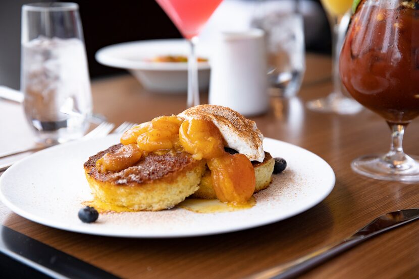 Heavy-Handed Blueberry Pancakes at Flora Street Cafe