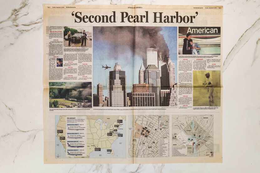 An inside spread of the Sept. 11, 2001, special edition.