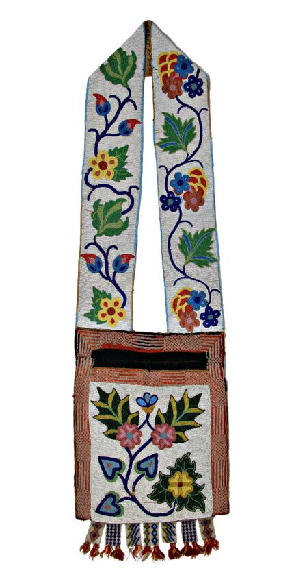 Bandolier Bag, Anonymous, 1865-1880, McCord Museum, part of the exhbiit "Wearing our...