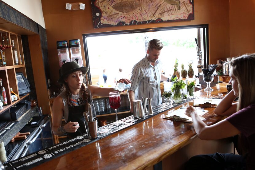 Le Taco Cantina has two bars, including one that opens to the outdoor patio.