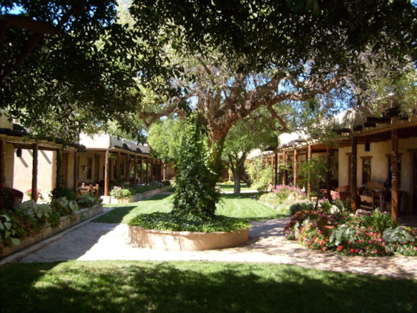 The courtyard addition to the historic Gage Hotel in Marathon is part of an elegant...