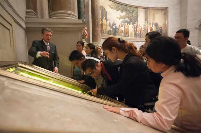 A visit to the National Archives Building to see the U.S. Constitution in Washington was...