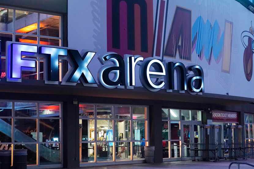The FTX Arena, where the Miami Heat basketball team plays. FTX crashed and filed bankruptcy,...