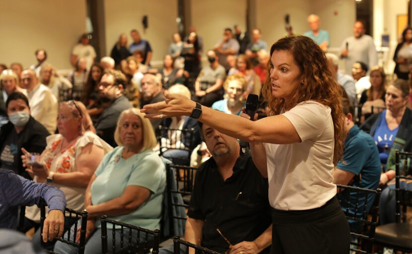 Lochwood neighbor Stephanie Ruibal, the mother of four, explained her concerns at the April...