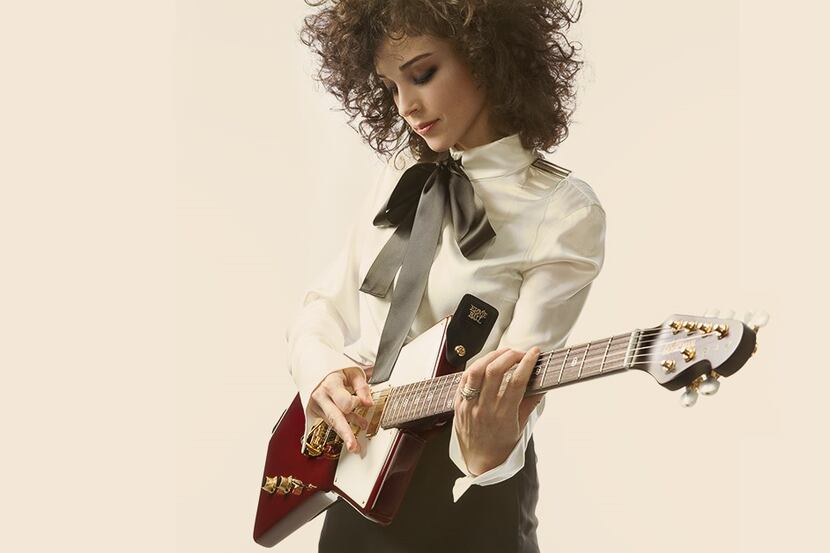Annie Clark, also known as St. Vincent, shows off the Heritage Red version from the guitar...