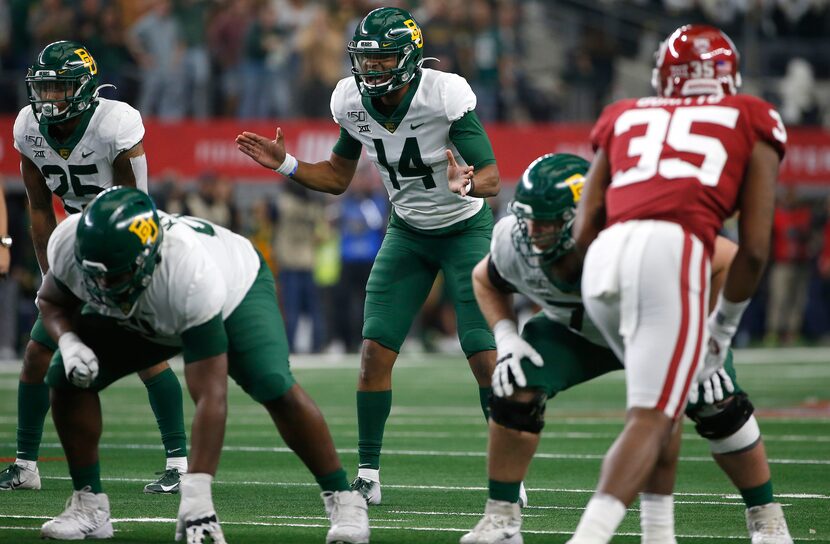 ARLINGTON, TX - DECEMBER 07: Jacob Zeno #14 of the Baylor Bears waits for the snap against...