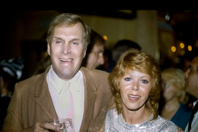 FILE - In this Tuesday, Sept. 13, 1983 file photo, actors Judy Carne and Alan Sues, left, of...