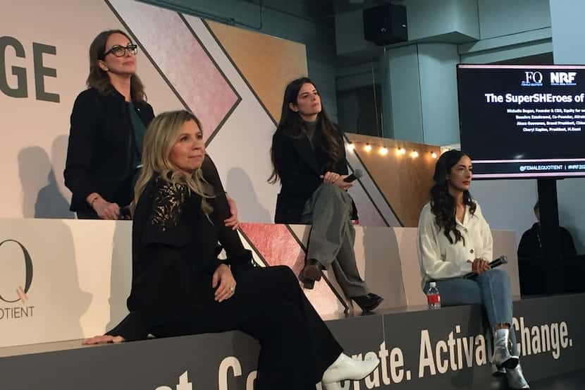 Panel discussion on women in the workplace at the National Retail Federation annual show in...