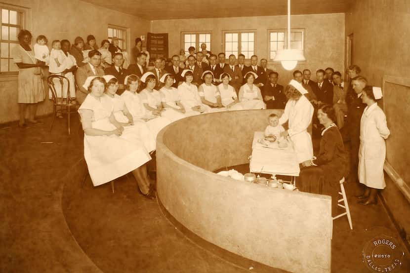 A 1930s Bradford Hospital classroom for nursing students, medical students and mothers....