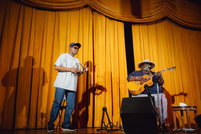 From left to right, Dub 24 and E.J. Mathews perform.