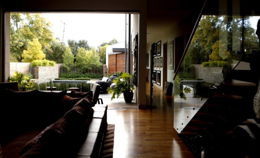 The living room at the home of D'Andra Simmons and Jeremy Lock in Dallas.