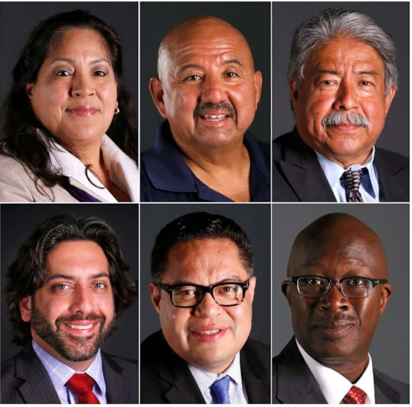 Top, from left: Monica Alonzo, Tony Carrillo and Gil Cerda. Bottom, from left: Alex Dickey,...