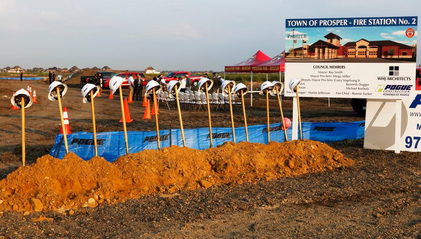 The town of Prosper broke ground on its second fire station on Wednesday. The site is...